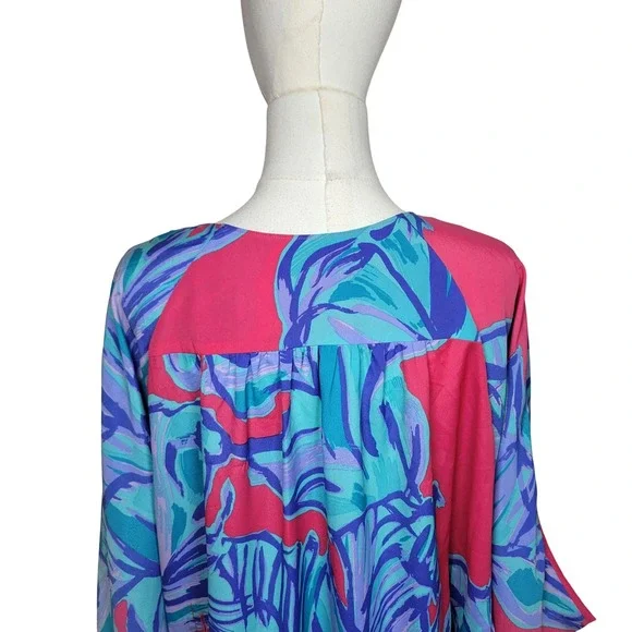 Lilly Pulitzer Embellished Swim Beach Cover-Up Size Small Coastal Resort Wear